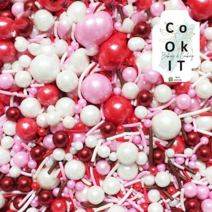 Sprinkle Red Velvet Mix (10Gr) Taburan Sprinkle Cake Gula Hiasan Kue