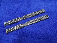 B.S.D โลโก้ POWER  STEERING  1.3×13 cm แพ็คคู่ 2ชิ้น