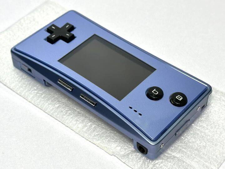 เครื่อง-game-boy-micro-nintendo-blue-เล่นตลับ-gba