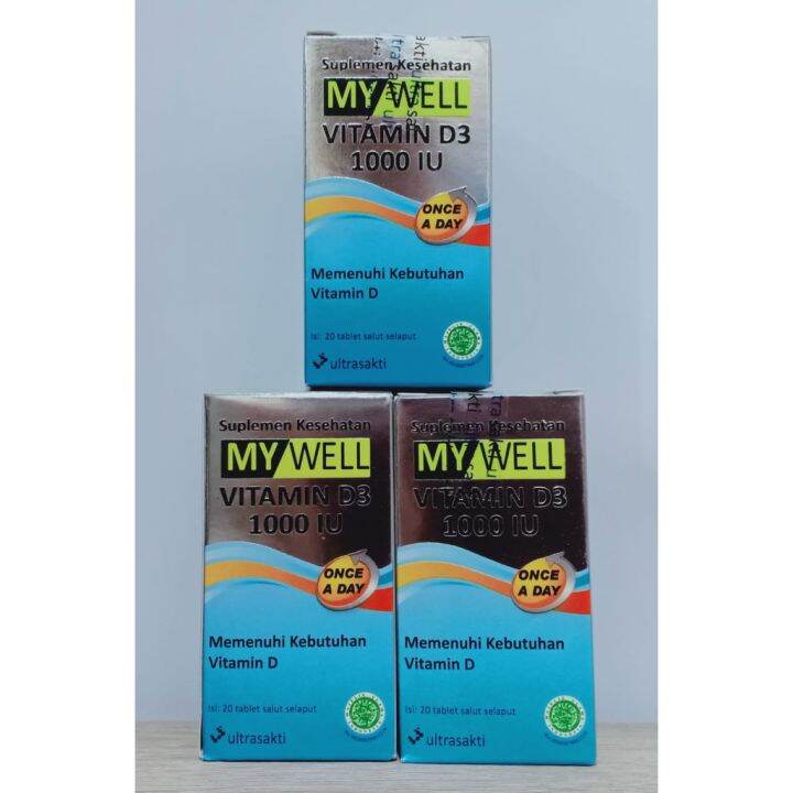 My Well Vitamin D3 1000 IU 20 tablet / Vitamin D3 Lazada Indonesia