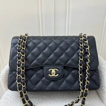 CHANEL, Bags, Chanel Largejumbo Classic Flap Bag In Black Caviar Nwt