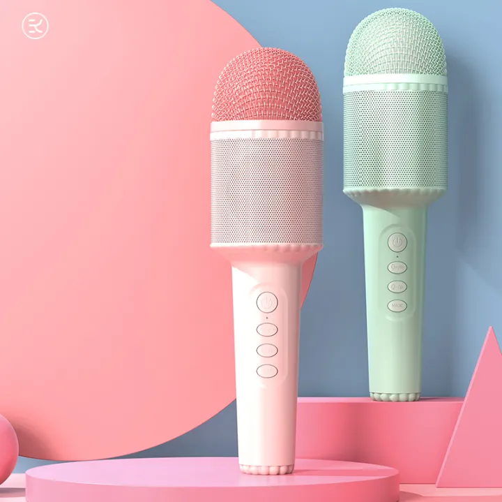 Wireless Bluetooth Microphone Speaker 3 in 1 Portable Handheld Sing Mic Speaker Machine for Home