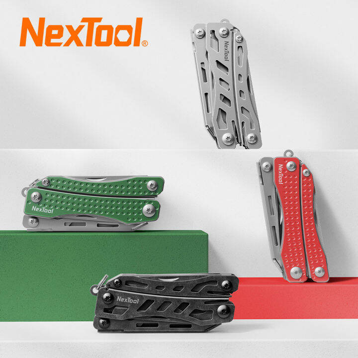 NexTool Red/Green Multitool 10 IN 1 Multi Functional Folding EDC Hand