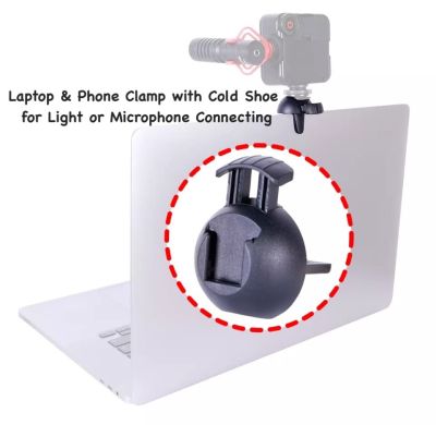 Hemisphere notebook Laptop clip video conference fill light base with hot shoe mobile phone smartphone computer screen clamp