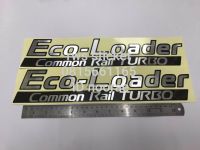 สติ๊กเกอร์แบบดั้งเดิม ติดข้างประตู NISSAN NAVARA รุ่นแรก คำว่า Eco-Loader Common Rail TURBO 1ชุด มี 2 ชิ้น sticker ติดรถ แต่งรถ นิสสัน นาวาร่า