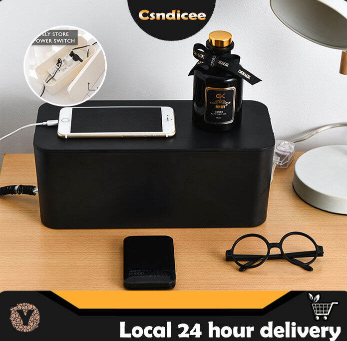 storage box socket wire sorting box with lid table cable box organizer wire board storage box