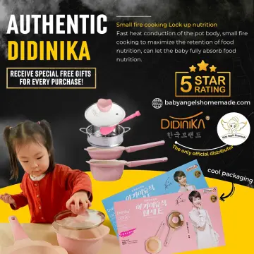 didinika didinika diamond medical rice stone pink frying pan soup pot  three-piece set household non