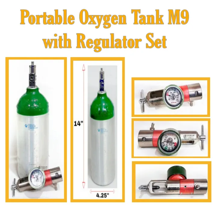 Portable Oxygen Tank (m9) With Regulator 