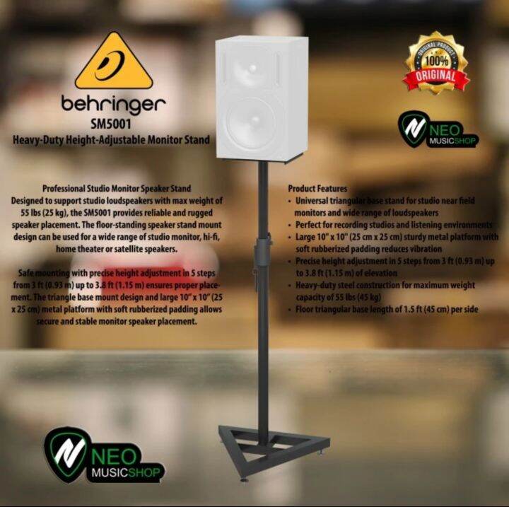 Behringer SM5001 HeavyDuty HeightAdjustable Monitor stand Lazada