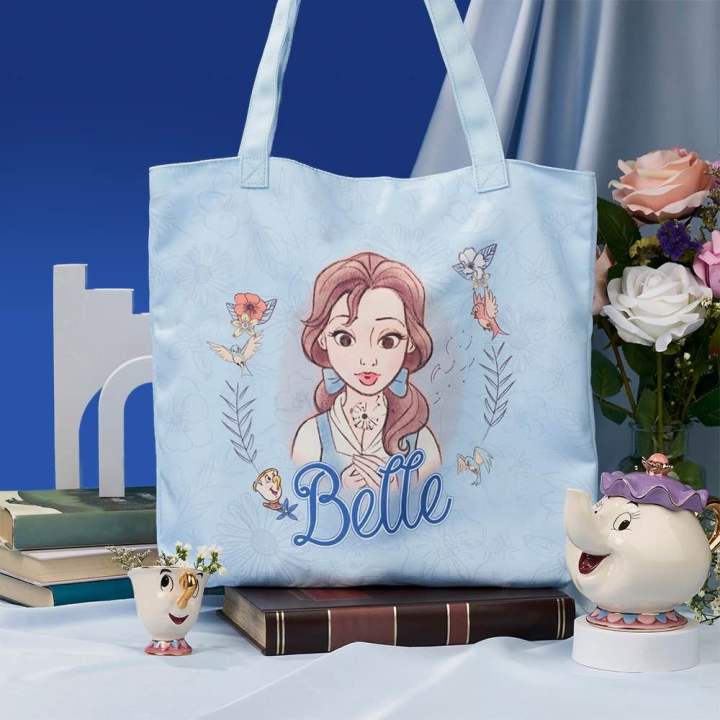 กระเป๋าสะพายข้าง-สินค้าลิขสิทธิ์-disney-ของแท้-beauty-and-the-beast-collection-แบรนด์-applesheep-tote-กระเป๋าสะพายข้างสำหรับแท็บเล็ตไอแพด-และ-laptop-ขนาด-11-12-9-13-14-นิ้ว-กระเป๋า-แคนวาส-แคนวาส-แคนวา