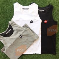 เสื้อกล้ามทอม Lessper PZAL - สีดำล้วน ใส่แทนเสื้อในได้เลยเพื่อพรางหน้าอกให้แบนเลียบแมนได้ทุกสถานการณ์