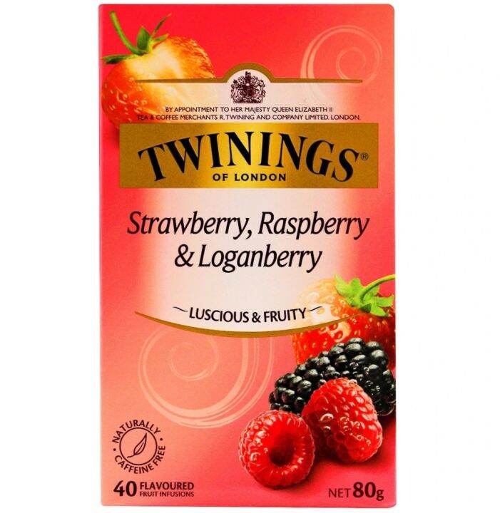 Twinings Strawberry, Raspberry & Loganberry Tea Bags 40 pack. Lazada PH