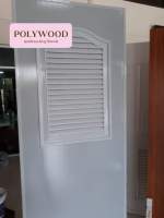 บานประตูห้องน้ำ PVC ขนาด 70 x180 สีเทาเคลือบ UV มีมอก.