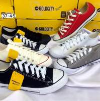 รองเท้าผ้าใบ ทรง Converse คอนเวิร์ส ยี่ห้อ Goldcity / Mashare แท้?% ไซส์37-45 ผ้าใบใส่ทำงาน ผ้าใบใส่เรียน ผ้าใบนักศึกษา