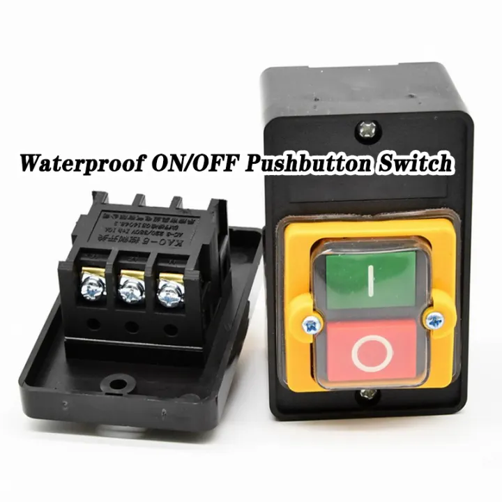 Waterproof On Off Push Button Switch Pushbutton Switch With Base Case Ac V V A Kao Kh