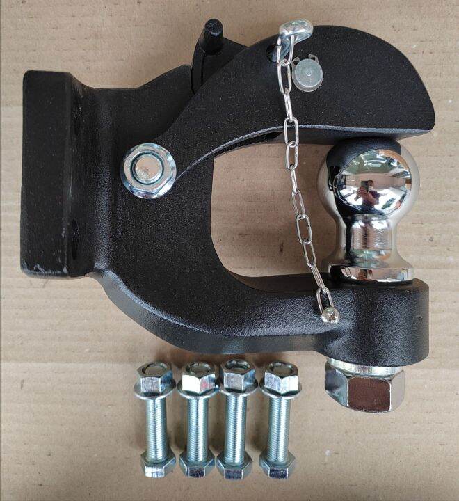 PINTLE HOOK 8 TON TOWING 4X4 BUMPER TOWING HOOK WITH TRAILER BALL 2 ...