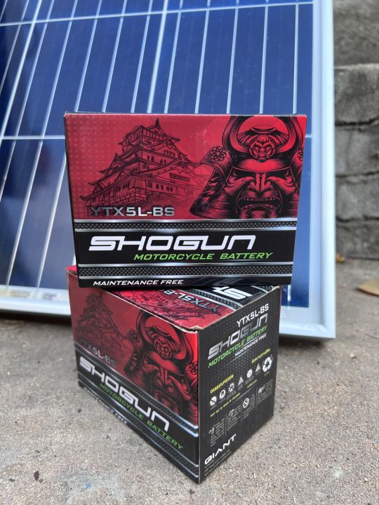 แบตเตอรี่มอไซต์-12v-5ah-แอมป์-shogun-ของใหม่-100-ไฟแรง-สตาทเบา-รับประกันทุกชิ้น