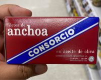 Anchovy Fillets in Olive Oil Consorcio 45g ปลาแอนโชวี่ ในน้ำมันมะกอก ตรา คอนเซอร์ซิโอ Filetes de Anchoa en Aceite de Oliva