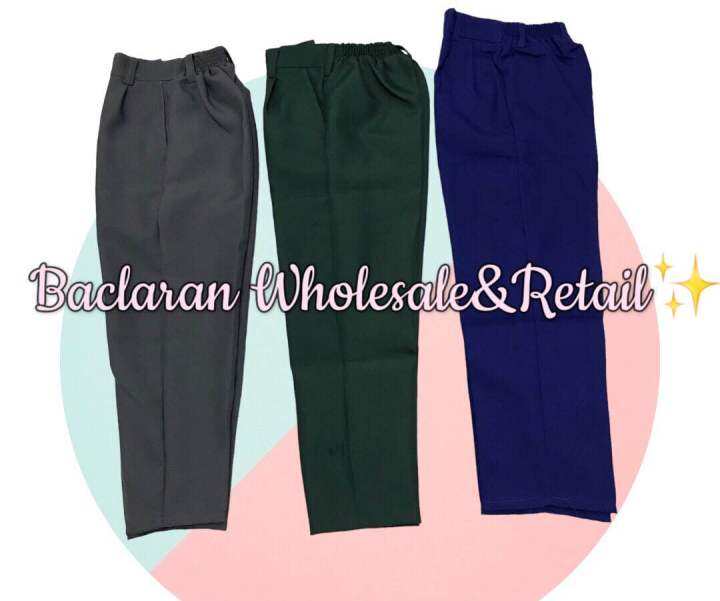 Pants School Uniform (Gray,Royal Blue,Batle Green) Lazada PH