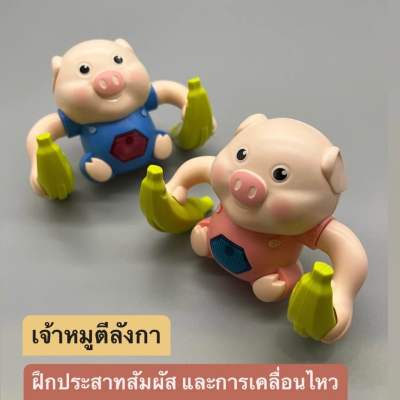 (พร้อมส่งร้านในไทยจ้า) หมูกลิ้งล้มลุก มีเสียงดนตรี เสริมพัฒนาการ เหมาะสำหรับเด็ก (0-3ปี)