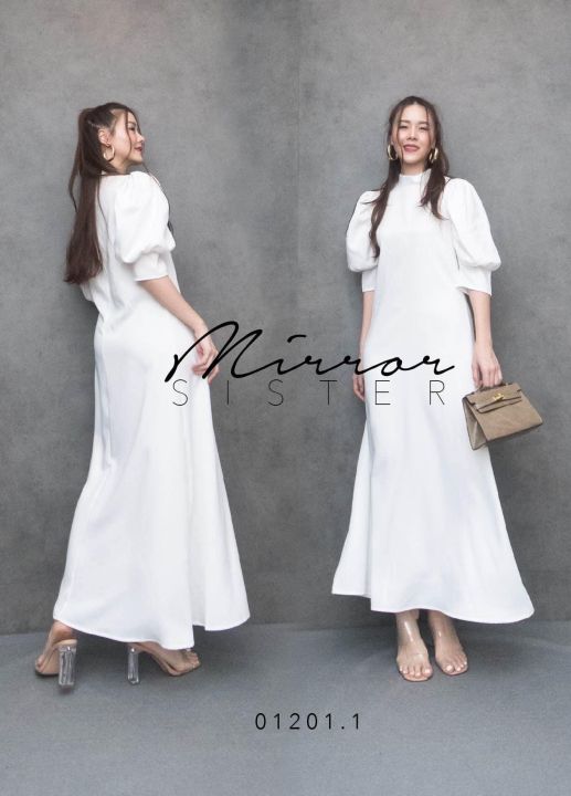 mirrorsister-01201-1-เดรสดูดี-เดรสยาว-เดรสตัวยาว-ชุดเรียบหรู-ชุดไปงาน-ชุดออกงาน-ชุดไปเที่ยว-ชุดไปงานแต่ง