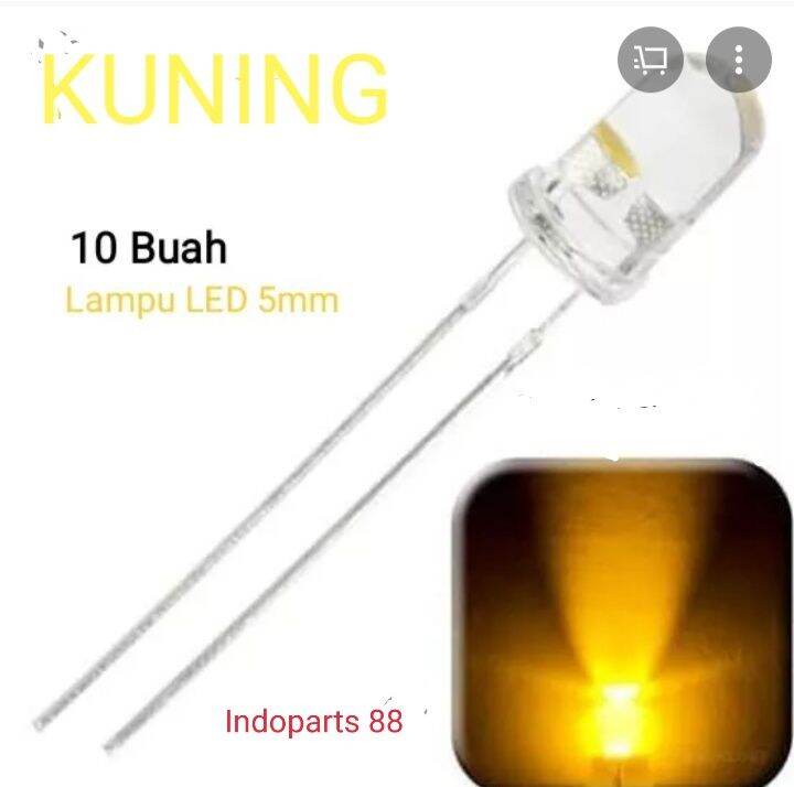 LAMPU LED 5MM WARNA KUNING | Lazada Indonesia