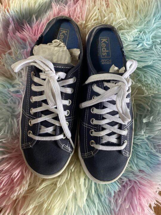 ของแท้100 Keds รุ่น Kickstart Mule Canvas Navy Sz37 Th 8313