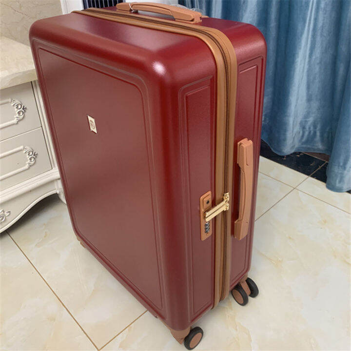 Wedding Luggage Dowry Silent Wheel Dowry Trolley Suitcase Red Female