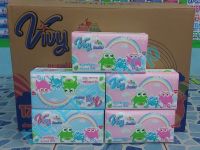 กระดาษทิชชู่ ViVy Junior  170 แผ่นคู่  หนา 2 ชั้น กระดาษทิชชู่ กระดาษเช็ดหน้า ทิชชู่ไร้ฝ่น คุณภาพเหนียวนุ่มสัมผัสนุ่ม( 1แพ็ค )