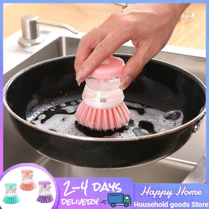 Kitchen Hydraulic Washing Pot Brush Automatic Filling Liquid Brushing