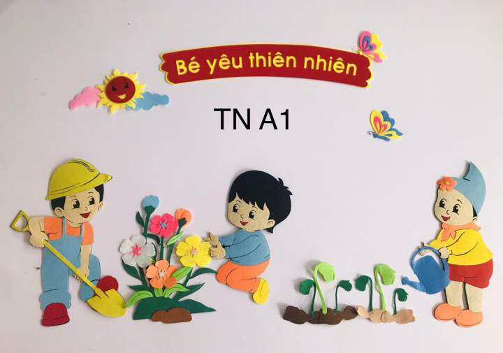 Góc nỉ- Góc Thiên nhiên ( Tranh trang trí trường lớp mầm non và ...