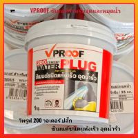 VPROOF 200 WATER PLUG ซีเมนต์ชนิดแห้งเร็ว สำหรับอุดน้ำรั่วและหยุดน้ำขณะรั่วซึม รุ่น WP000025 ขนาด 1kg.