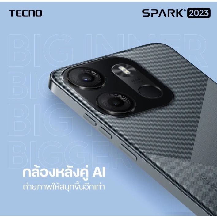 tecno-spark-go-2023-สมาร์ทโฟนหน้าจอ-6-6นิ้ว-3-64-4-64-กล้องai-13ล้านพิกเซล-แบตเตอรี่-5-000mah-เครื่องใหม่-มือ1-ประกันศูนย์-1ปี