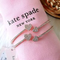 กำไลข้อมือสีโรสโกลด์ หัวใจคู่ ล้อมคริสตัล Kate Spade O0R00155