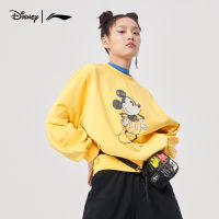 Disney | Li-Ning เสื้อสเวตเตอร์สวมหัวทรงหลวมสำหรับผู้หญิงแบบใหม่ฤดูใบไม้ร่วงปี2021 awdr330