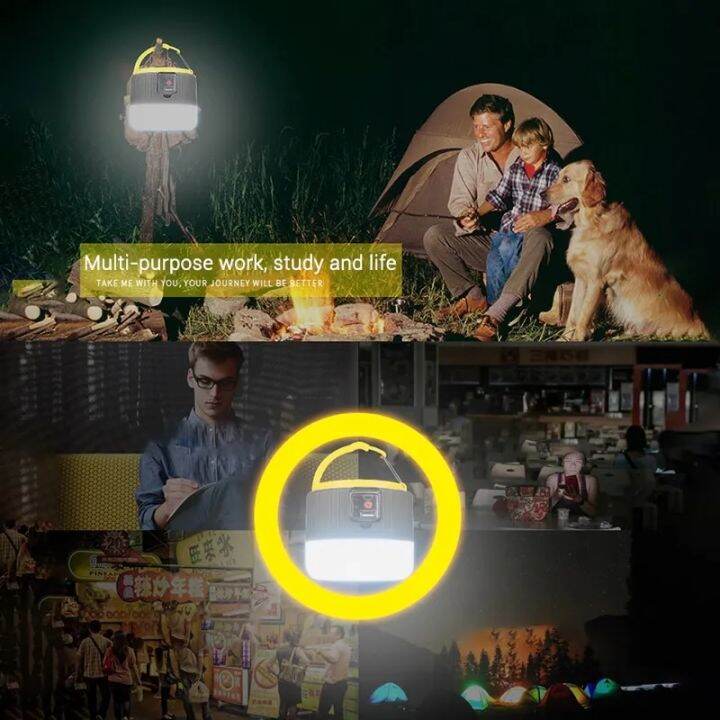 Outdoor LED Solar Charging Remote Control Tent Light Super Bright Night