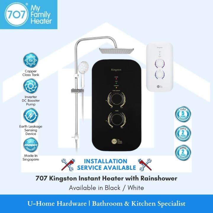 707 Instant Water Heater Kingston with Rain Shower with DC Pump