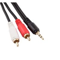 สายลำโพง 1 ออก 2 RCA Cable ยาว 5 เมตร สายสัญญาณเสียง 3.5mm To RCA (423A)