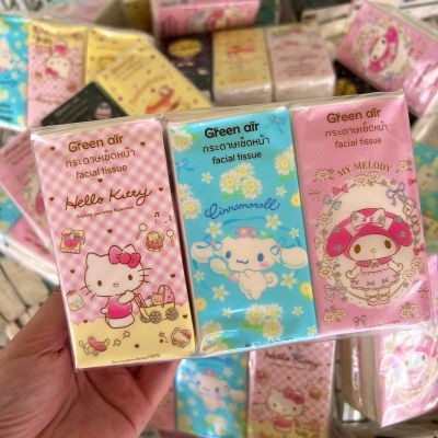 กระดาษทิชชู่ กระดาษทิชชู่พอคเก็ต ลายลิขสิทธิ์แท้ Sanrio 1 แพค มี 6 ห่อ