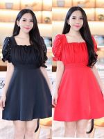 Love Lady งานป้าย ? 3xl. 4xl. ? เดรส สีแดง สีดำ อกจับจีบ ติดมุกที่แขน ใส่ คริสมาสต์ สวยๆ christmas  ผ้านิ่มมาก งานสวย เดรส สาวอวบ