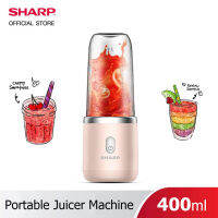 SHARP รับประกัน 1 ป เครื่องคั้นน้ำผลไม้แบบพกพาแบบชาร์จไฟได มีดนําเข้าต้นฉบับของเยอรมันสามารถบดก้อนน้ําแข็งได้ เครื่องป