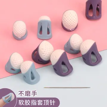 Silicone Sewing Thimble Anti-stick Finger Cover Thimble Hand Cross