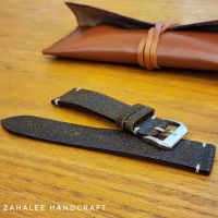 Zahelee HandCraft สายนาฬิกาหนังแท้ Handmade สีดำ น้ำตาล ลายแตก แนว Vintage minimal 
ซับในหนังแกะ  สำหรับนาฬิกาที่ใช้หูสายขนาด 20mm