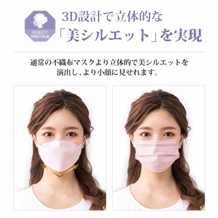 หน้ากากอนามัย-3d-cicibella-mask-สามมิติ-นำเข้าจากญี่ปุ่น-สีสวย-มีให้เลือกหลากหลายถึง-15-สี