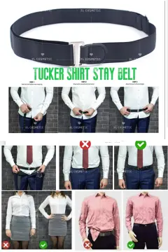 Men's and Women's Belt,Near Shirt-Stay Best Shirt Stays Black Tuck It Belt  Shirt Tucked Mens Shirt Stay - Adjustable Shirt Belt Remain Shirt in