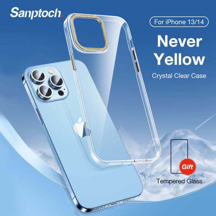 Sanptoch Crystal Clear Slim Phone Case For iPhone 13 / 14 Pro Max Built