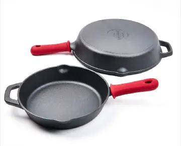 Tramontina Everyday 3 Pieces Aluminum Non-Stick Fry Pan and Griddle Set Metallic Red