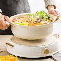 electric cooker + pot ceramic glaze RICOPA Japanese color gorgeous use simple non-stick frying pan