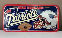 NEW ENGLAND PATRIOTS ?? Vintage NFL License Plate Memorabilia Helmet Logo ? ป้ายทะเบียนอเมริกันฟุตบอล Pre-Owned