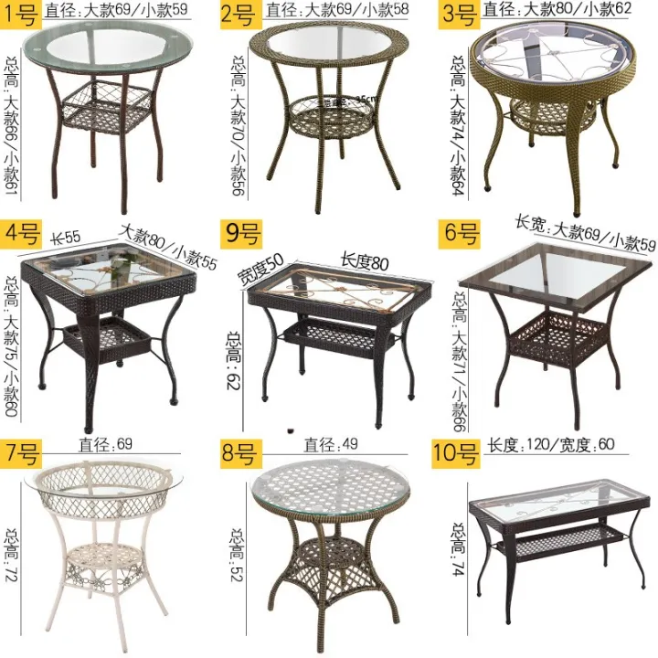 Casual Small Tea Table round Tempered Glass round Table Home Square